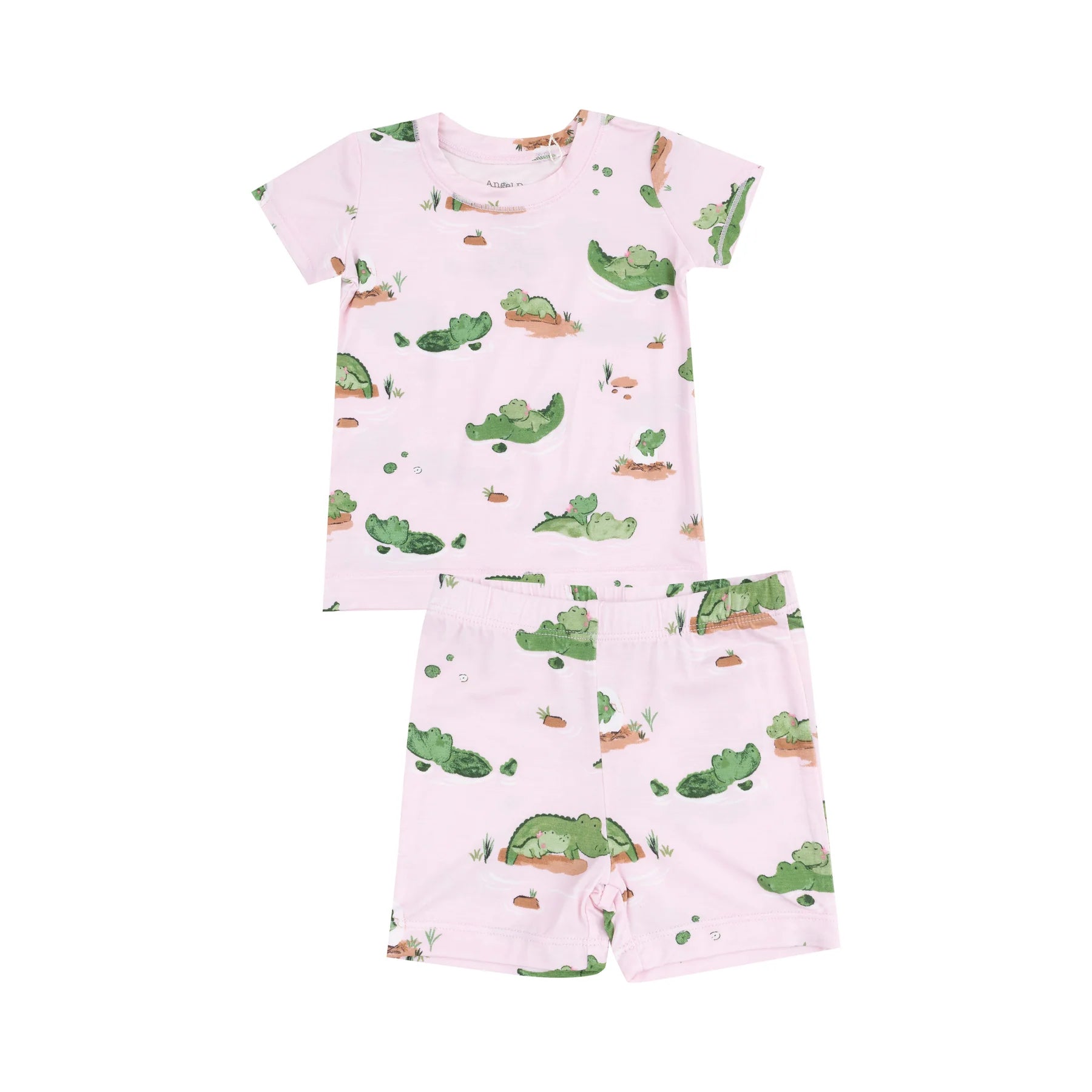 Pink Alligator Loungewear Short Set