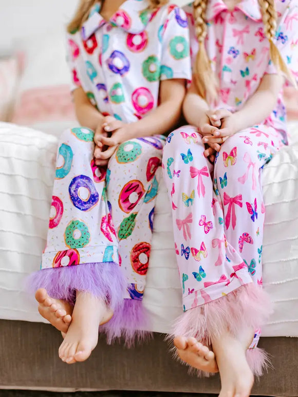 Donut Print Bamboo Feather Pjs