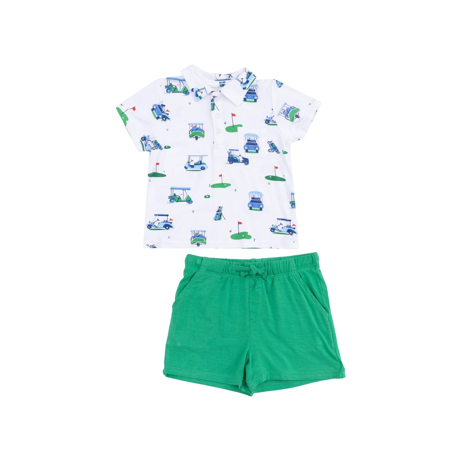 Vintage Golf Carts Polo Shirt & Short Set