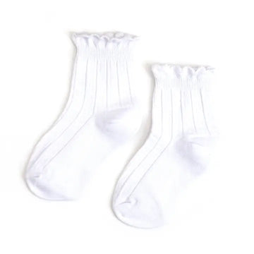 White Frill Midi Socks