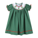 Green Smocked Bishop Dress-1