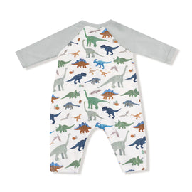 Washy Dinos Raglan L/S Romper - 0