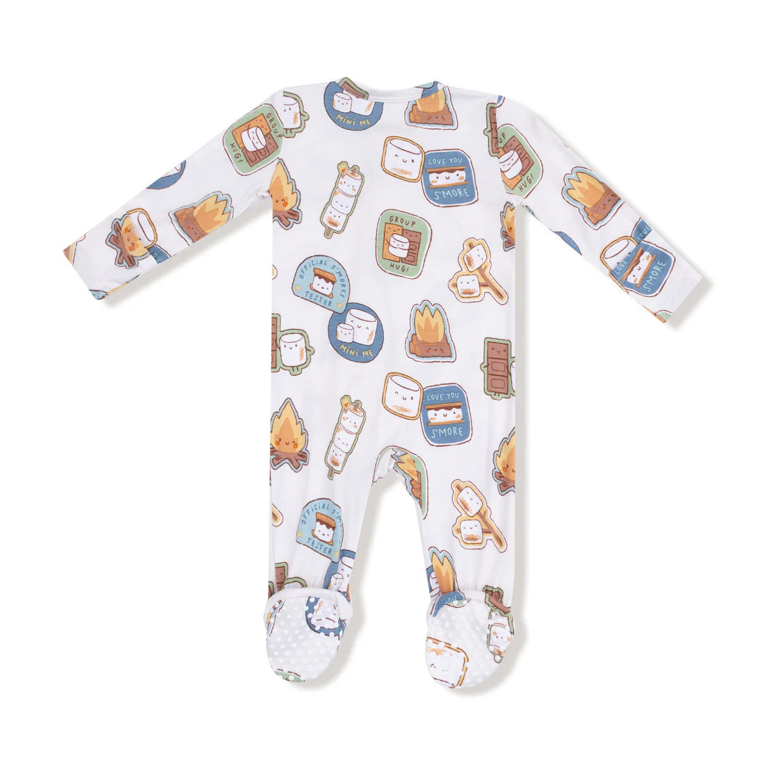 S'mores Two-Way Zipper Footie - 0