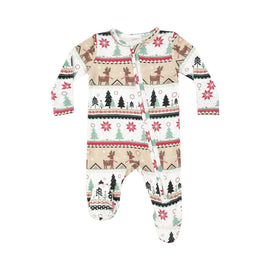 Reindeer 2 Way Zipper Footie Reindeer