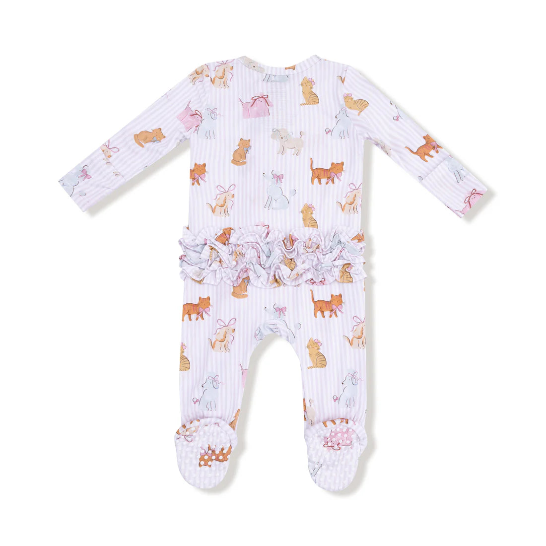Fancy Pets 2 Way Zipper Ruffle Back Footie - 0