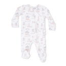 Carousel with Bows Ruffle Footie-1