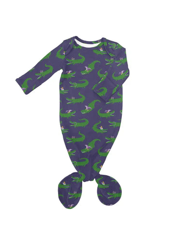 Gator Krewe - Knotted Infant Gown