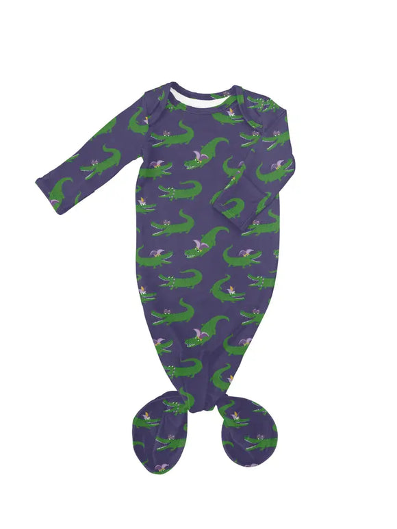 Gator Krewe - Knotted Infant Gown