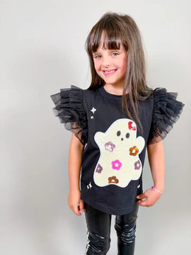 Ghost Halloween Patched Top