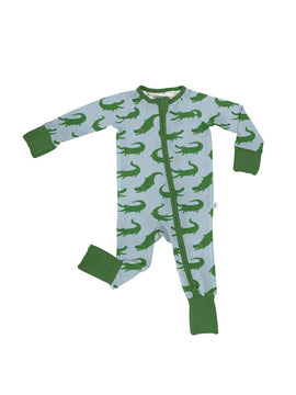 Blue Alligators - Zip Convertible Pajamas