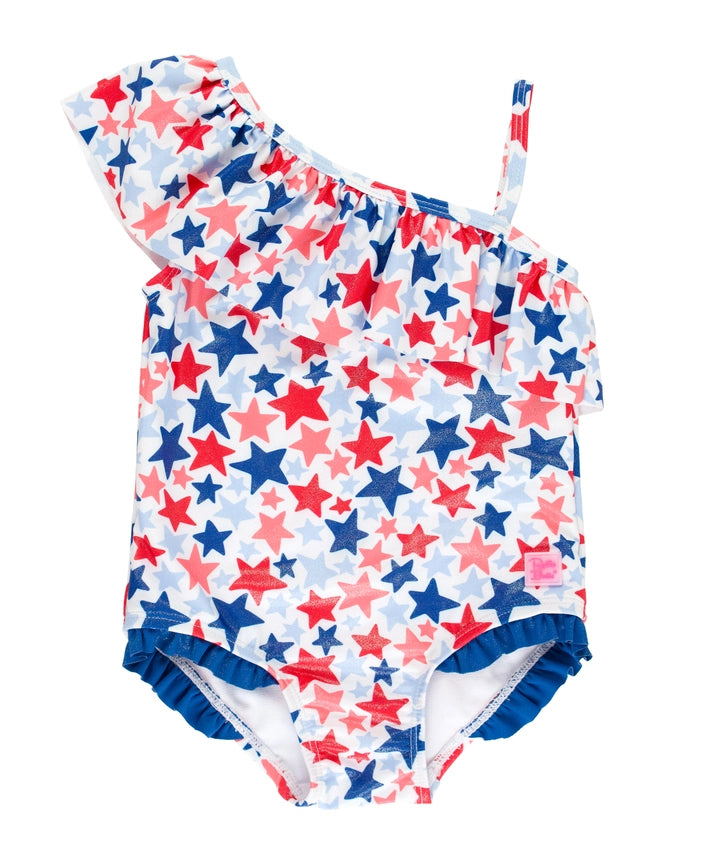 Shimmer Star-Spangled One Shoulder Swim
