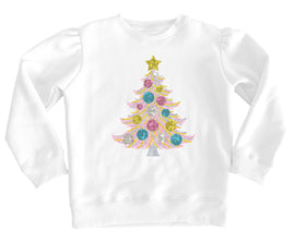 Sequin Christmas Tree White Holly