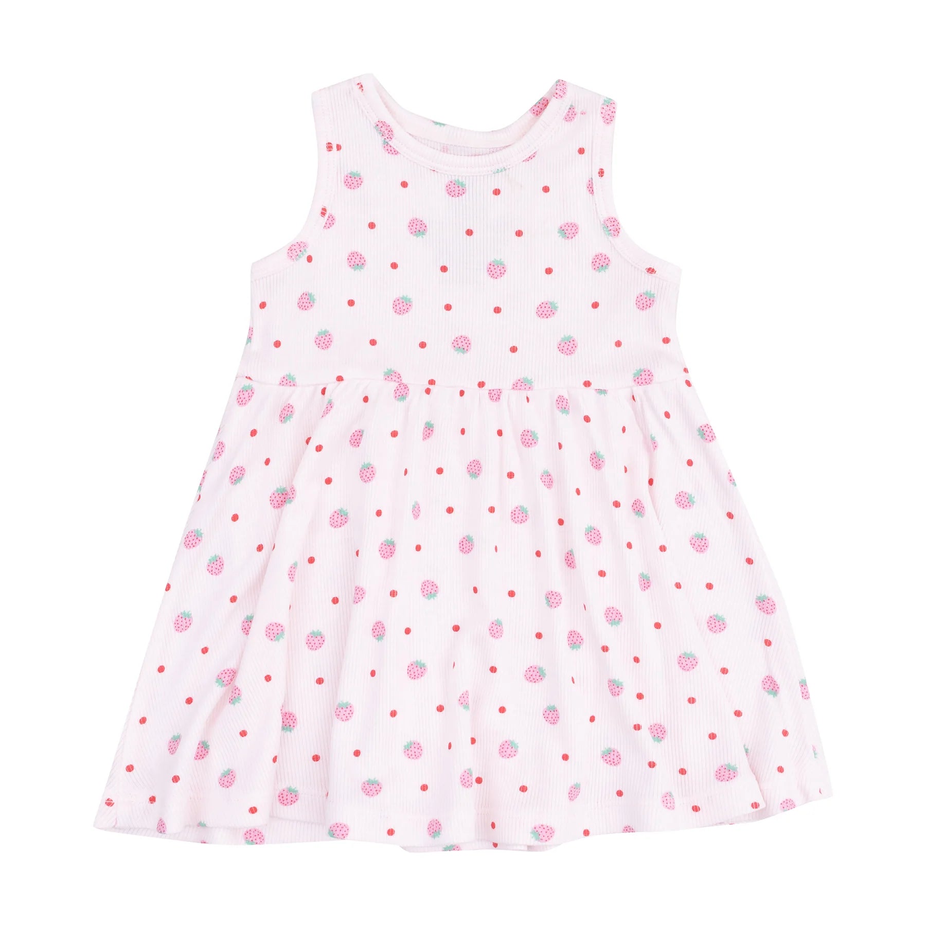 Strawberry Swiss Dot Tank Dress
