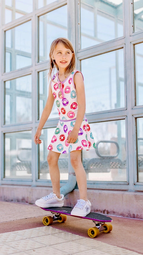 Donut Two-Piece Athletic Tank and Skort Set