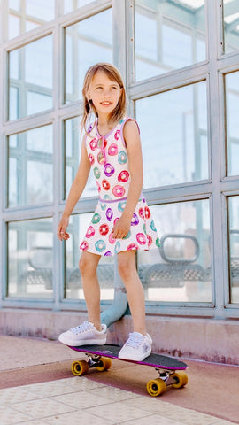 Donut Two-Piece Athletic Tank and Skort Set