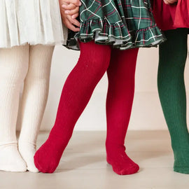 Crimson Cable Knit Tights - 0