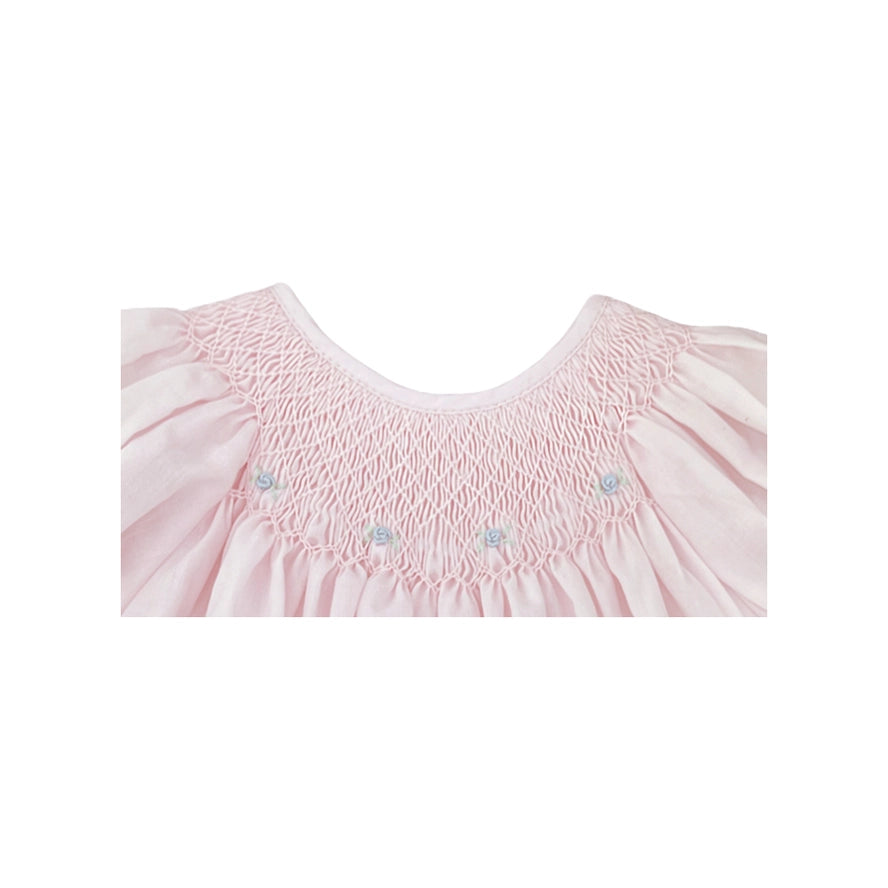 Smocked gown w/Raglan Embroidery