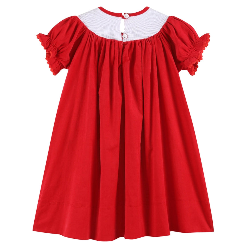 Red Velour Christmas Bishop Dress