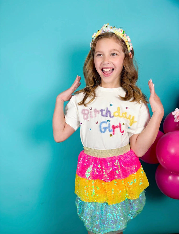Birthday Girl Tinsel Top