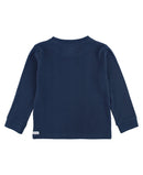 Waffle Knit Long Sleeve Crew Neck Shirt-2