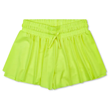Neon Yellow Butterfly Shorts