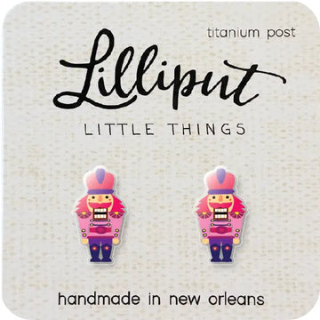 Pink Nutcracker Earrings