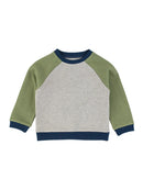 Block Knit Raglan Sweatshirt-1