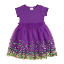 Mardi Gras Confetti Short Sleeve Tutu Dress-1