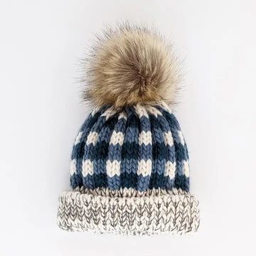 Buffalo Check Pom Pom Beanie