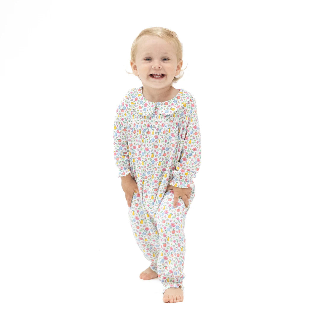 Fall Fruit Floral Romper - 0