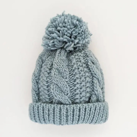Surf Blue Cable Beanie