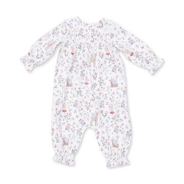 Enchanted Woodland - Smocked Long Sleeve Romper