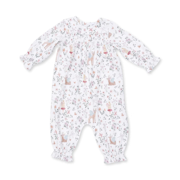 Enchanted Woodland - Smocked Long Sleeve Romper