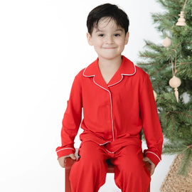 Ribbon Red - Kids Long Sleeve Coat Style With Pant ANGEL DEAR