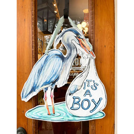 It's A Boy - Blue Heron Door Hanger
