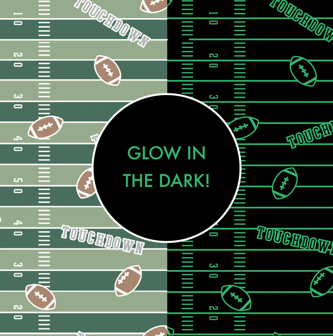 Football Field Glow in the Dark Romper - 0