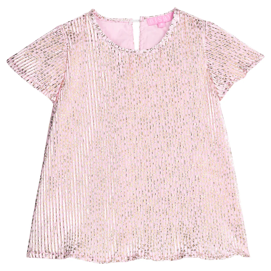 Crinkle Top- Pink Crinkle Stars