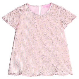 Crinkle Top- Pink Crinkle Stars