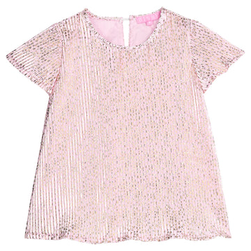 Crinkle Top- Pink Crinkle Stars