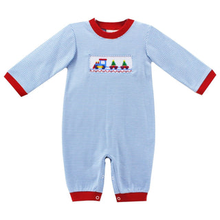 Christmas Train Stripe Bubble Or T-Shirt