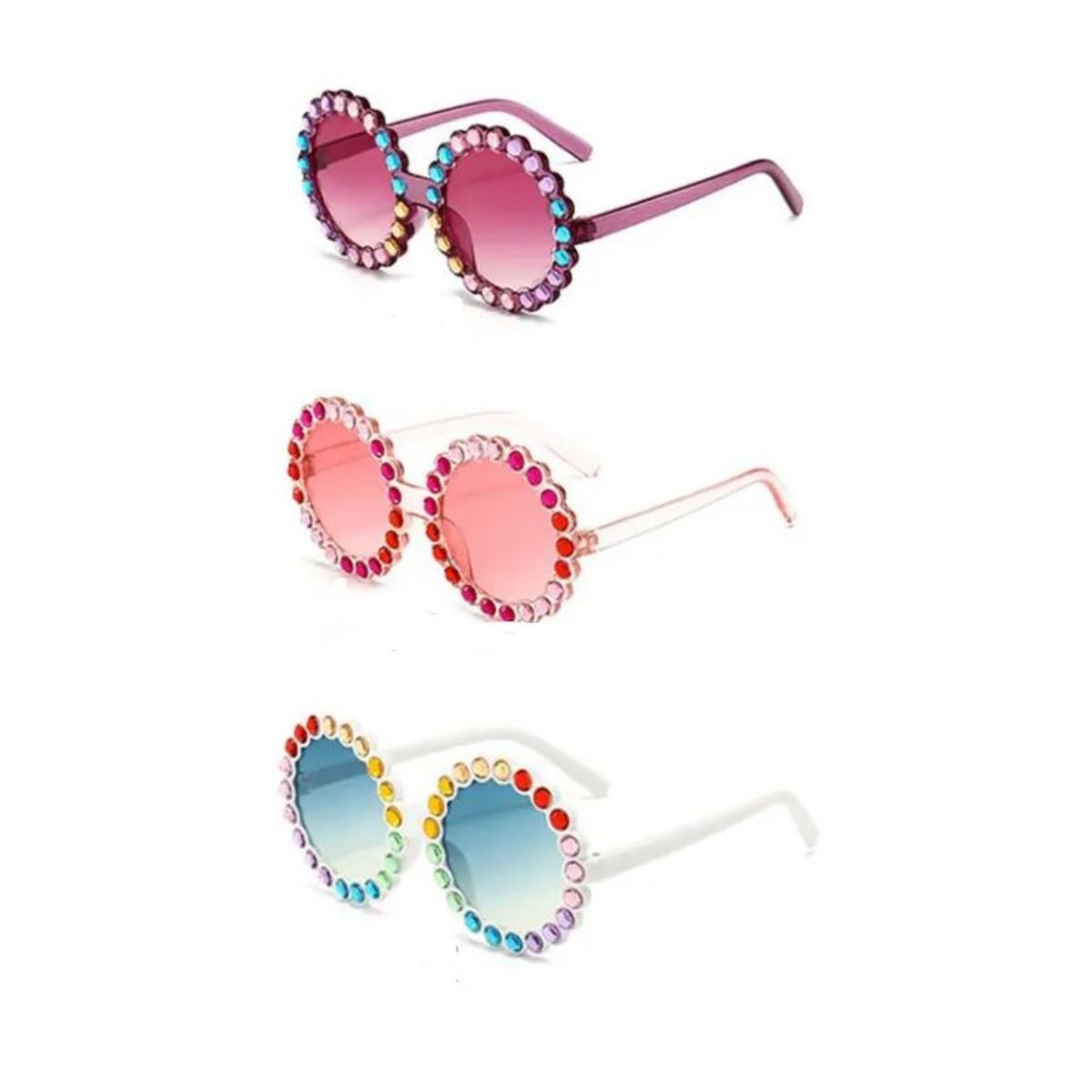 Round Crystal Sunglasses