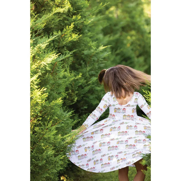 Bayou Wonderland Organic Cotton Christmas Twirl Dress