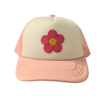 Pink Flower Trucker Hat