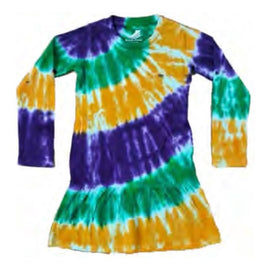 Mardi Gras Tie Dye Wave Dress - 0