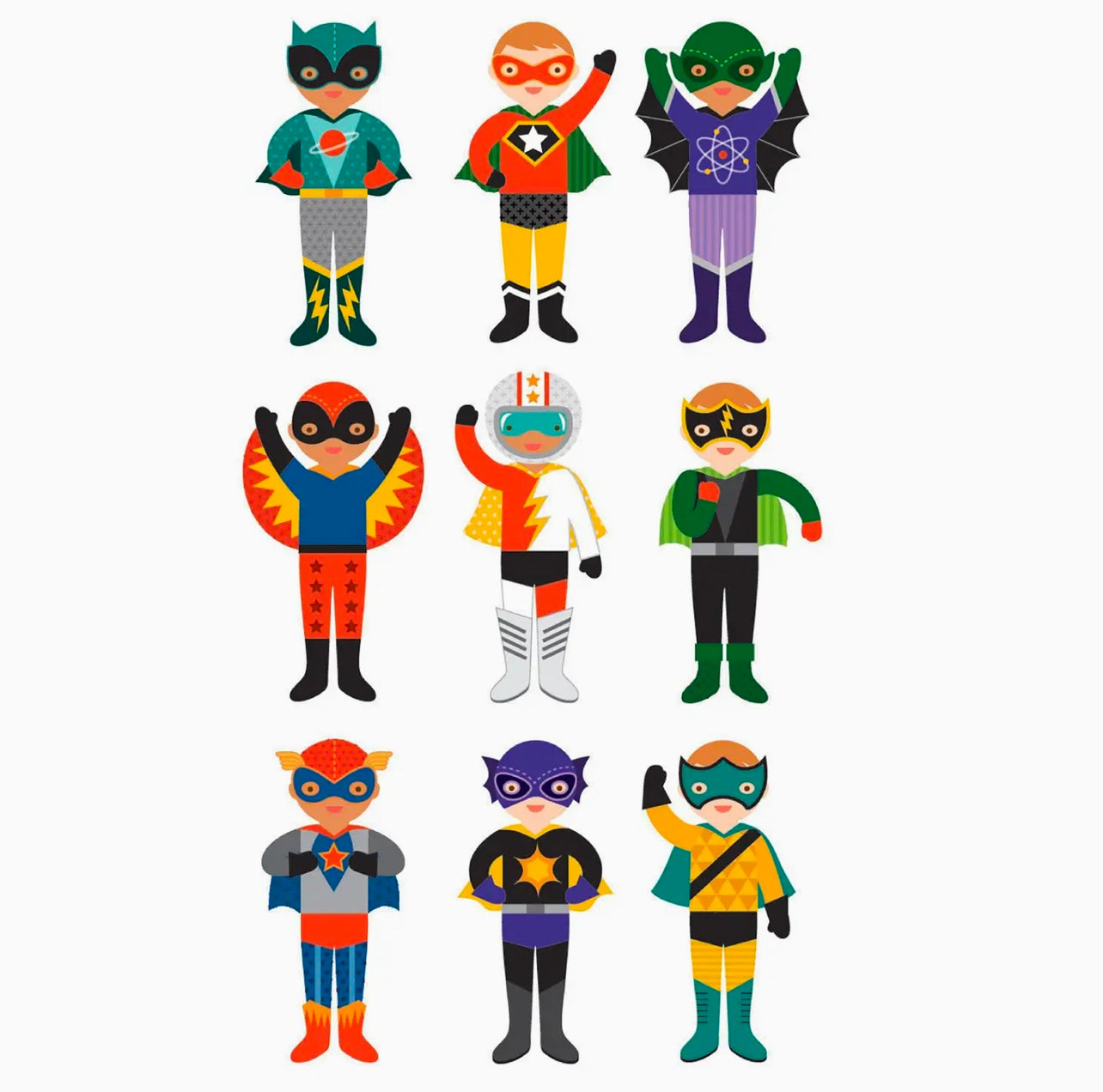 Superheroes Magnetic Dress Up Play Set