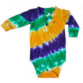 Mardi Gras Tie Dye Wave Onesie