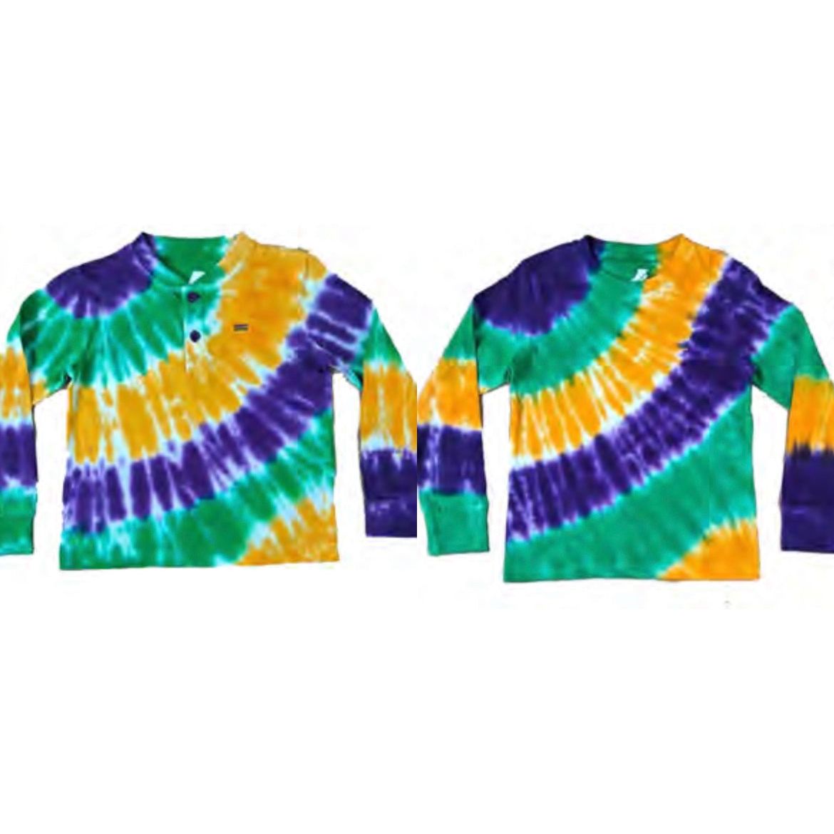 Mardi Gras Tie Dye Wave Long sleeve