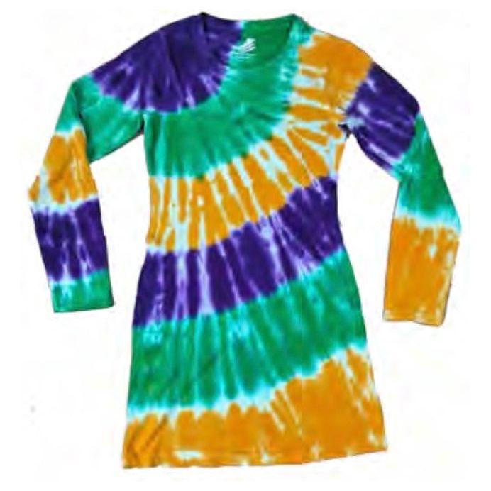 Mardi Gras Tie Dye Wave Dress