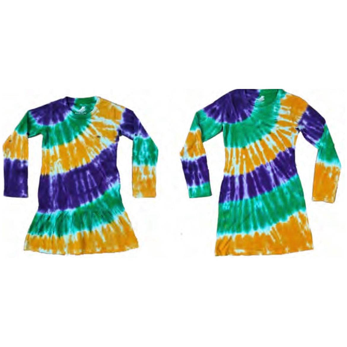 Mardi Gras Tie Dye Wave Dress