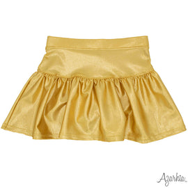 Gold Shimmer Gathered Skort